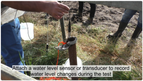 Example video thumbnail: performing a slug test