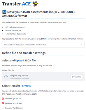 TransferAce interface – screenshot 1